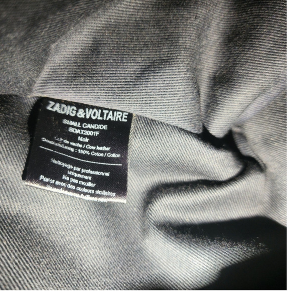 Zadig & Voltaire Black Bag Candide Small Hand Bag Shoulder Bag Skull Studs - Picture 8 of 16